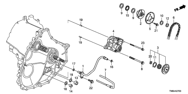 2012 Honda Insight AT Oil Pump Diagram