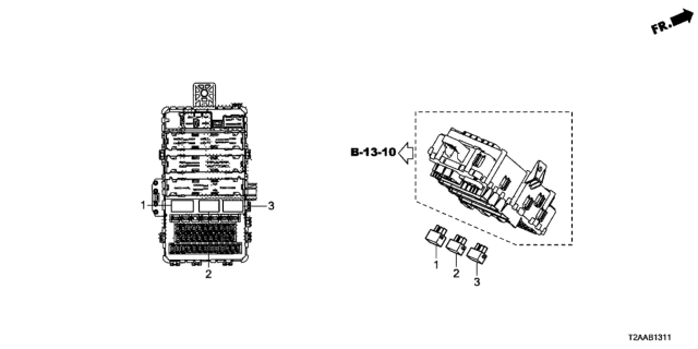 2017 Honda Accord 4 Door EXLV6 (NV SENSING) KL 6AT Control Unit (Cabin) Diagram 2