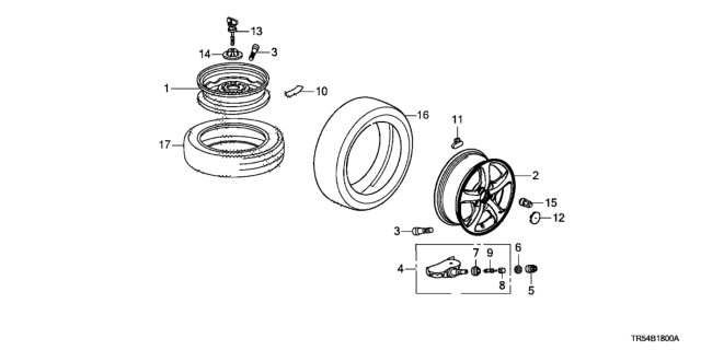 2013 Honda Civic Wheel Disk Diagram