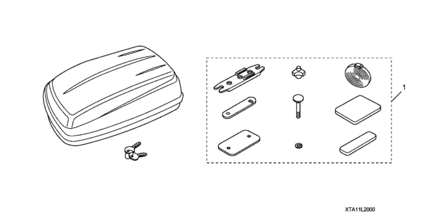 2011 Honda CR-V Roof Box (Short) Diagram