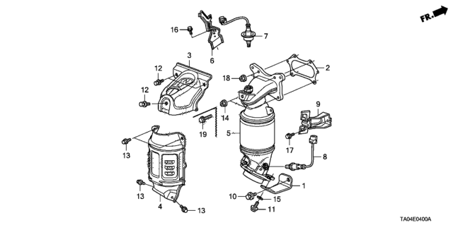 2011 Honda Accord Converter (L4) Diagram