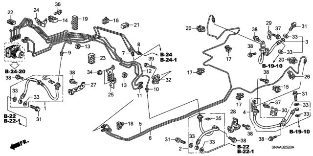 2009 Honda Civic Brake Lines (VSA) Diagram