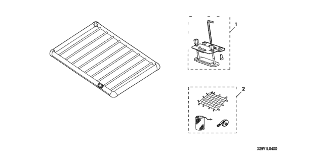 2006 Honda Element 5 Door LX (4WD ABS) KA 5MT Luggage Basket Diagram