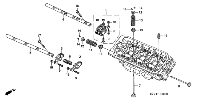 2007 Honda Pilot Valve - Rocker Arm (Front) Diagram