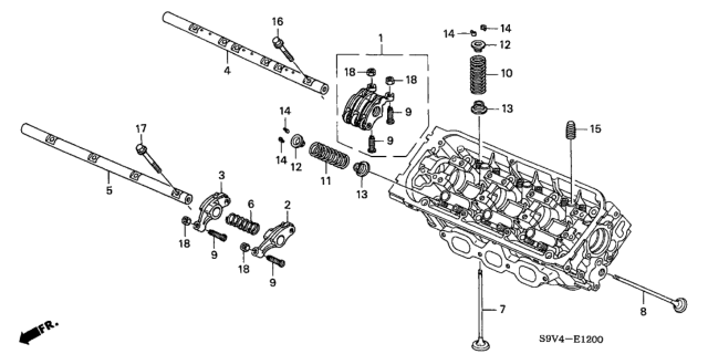 2006 Honda Pilot Valve - Rocker Arm (Front) Diagram