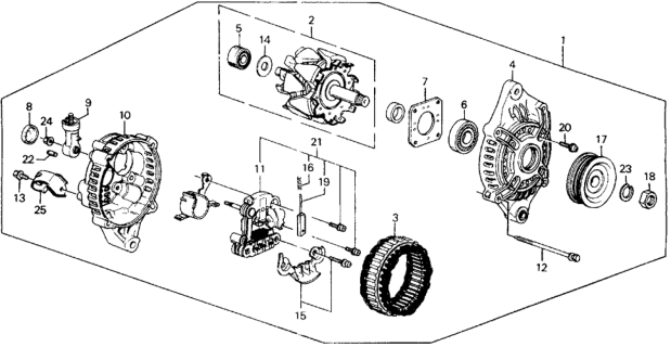 1991 Honda Civic Nut Diagram for 31142-PE0-004