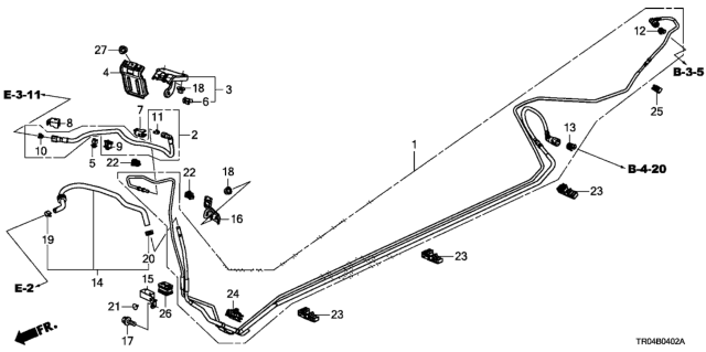 2012 Honda Civic Fuel Pipe (2.4L) Diagram