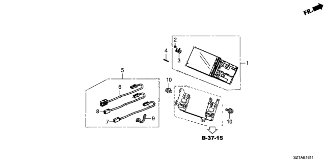 2016 Honda CR-Z Audio Unit, Display (Mitsubishi) Diagram for 39101-SZT-A41