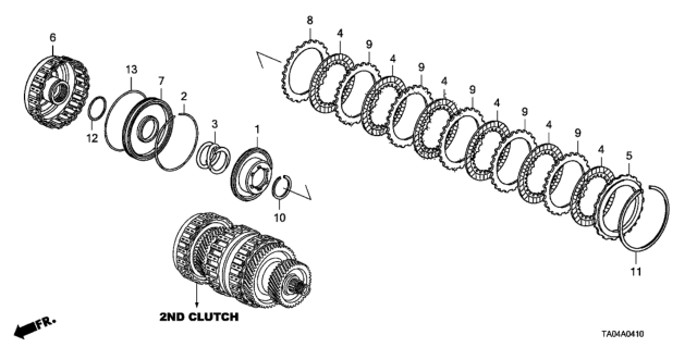 2009 Honda Accord AT Clutch (2nd) (L4) Diagram