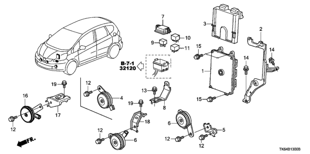 2010 Honda Fit Control Module, Engine (Rewritable) Diagram for 37820-RP3-A74