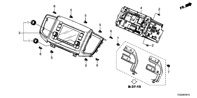 2020 Honda Passport PANEL ASSY., BASE Diagram for 39170-TG7-A82