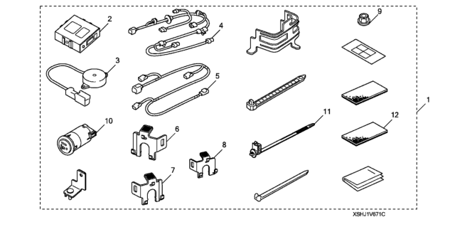 2009 Honda Odyssey 5 Door EXL (RES) KA 5AT Back-Up Sensor (Attachment) Diagram