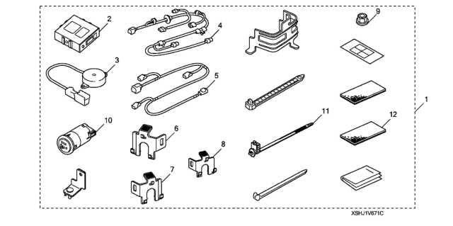 2010 Honda Odyssey Back-Up Sensor (Attachment) Diagram