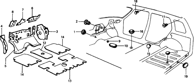 1976 Honda Civic 5 Door ** KL HMT Insulator Diagram