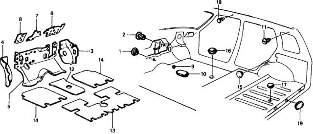 1975 Honda Civic Insulator Diagram