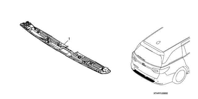 2018 Honda Odyssey 5 Door EXL KA 9AT Hands-Free Access Power Tailgate Sensor Diagram