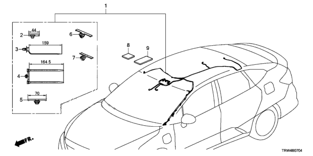 2018 Honda Clarity Plug-In Hybrid Wire Intr Diagram for 32155-TRV-A00