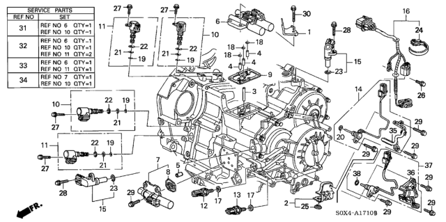 2003 Honda Odyssey Switch Assembly, Oil Pressure Diagram for 28600-P7W-003