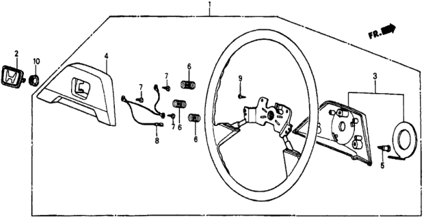 1985 Honda Civic Bolt, Contact (Nippon Purasuto) Diagram for 53161-692-013