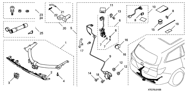 2021 Honda Pilot BOLT, FLANGE (14X40) Diagram for 08L92-TG7-1M001