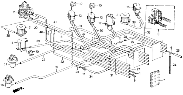 1989 Honda Accord 2 Door DX KA 4AT At Air Cleaner Vacuum Tubing Diagram