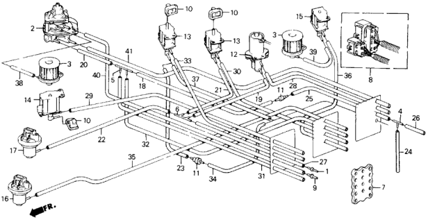 1989 Honda Accord At Air Cleaner Vacuum Tubing Diagram