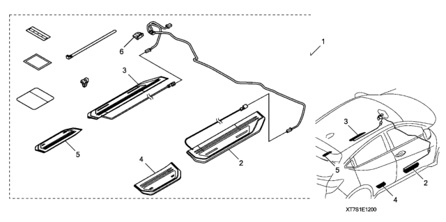 2017 Honda HR-V 5 Door LX (AWD CELAYA) KA CVT Door Sill Trim - Illuminated Diagram