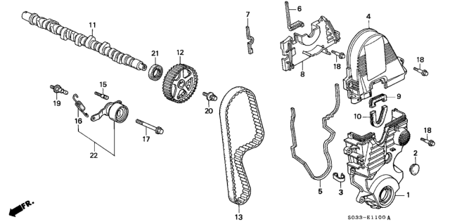 1996 Honda Civic Camshaft - Timing Belt Diagram