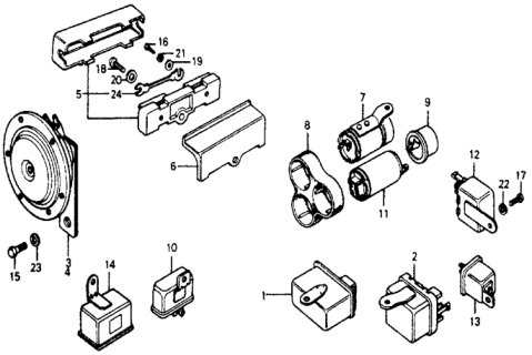 1977 Honda Accord Cover, Main Fuse Box Diagram for 38260-671-000