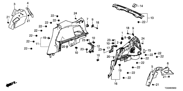 2021 Honda Passport CAP *NH900L* Diagram for 84661-TGS-A01ZA