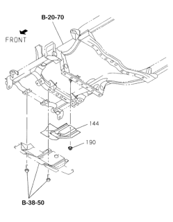 2001 Honda Passport Driveshaft Protector Diagram