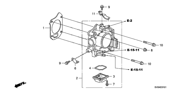 2010 Honda Civic Throttle Body (2.0L) Diagram