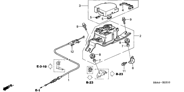 2004 Honda CR-V Bracket, Actuator (A) Diagram for 36635-PPA-A00