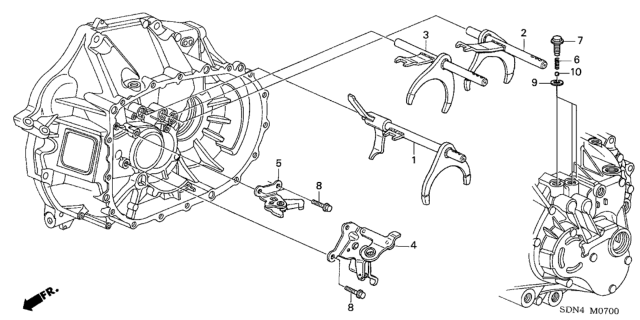 2006 Honda Accord MT Shift Fork (L4) Diagram