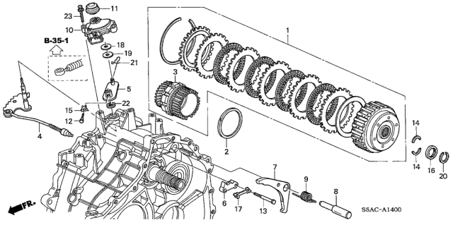 2005 Honda Civic CVT Starting Clutch (CVT) Diagram