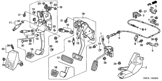 Pedal Assy., Clutch Diagram for 46900-S5A-G01