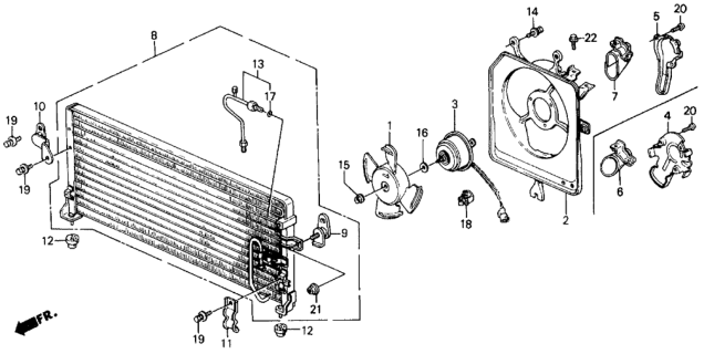 1990 Honda Prelude A/C Condenser Diagram