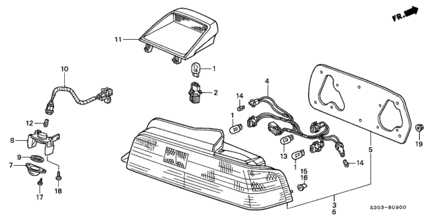 2000 Honda Prelude Taillight Diagram