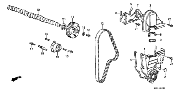 1988 Honda Civic Camshaft - Timing Belt Diagram