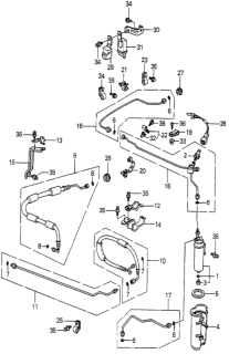 1985 Honda Accord Hose, Discharge Diagram for 38671-SD7-661