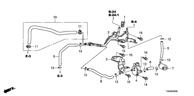 2008 Honda Accord Install Pipe - Tubing (L4) Diagram