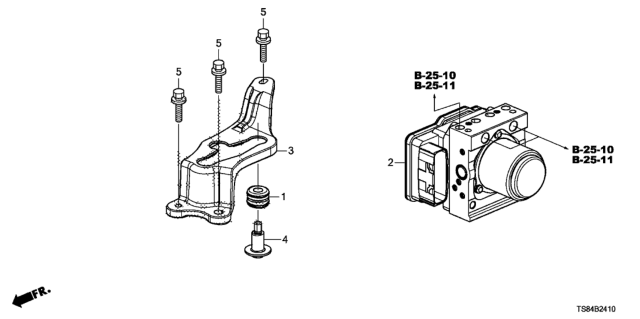 2014 Honda Civic Modulator Assembly, Vsa (Coo) (Rewritable) Diagram for 57110-TS8-505