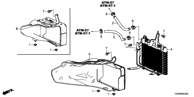 2014 Honda Accord Hybrid ATF Cooler Diagram