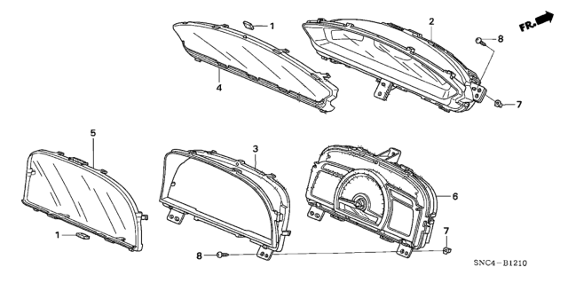 2006 Honda Civic Meter Components Diagram