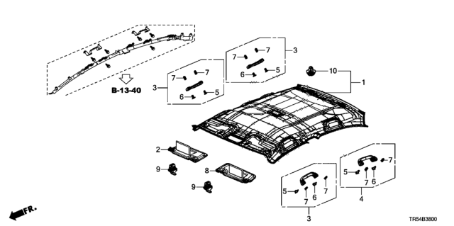 2014 Honda Civic Roof Lining Diagram
