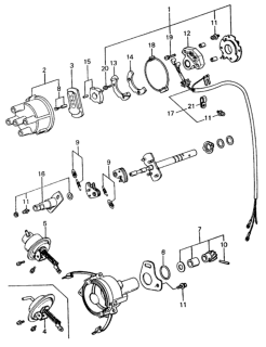 1983 Honda Civic Distributor Components Diagram