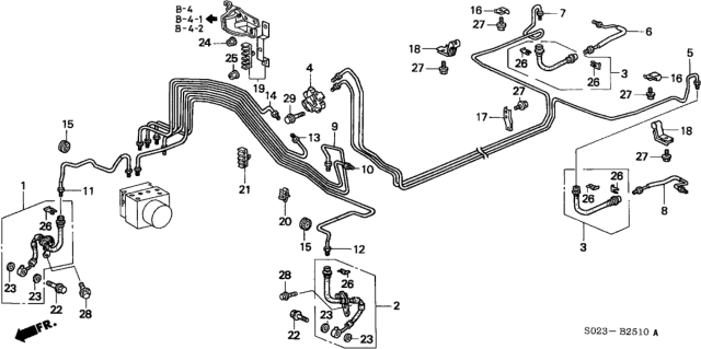 1996 Honda Civic Pipe Y, Brake Diagram for 46378-S04-A00