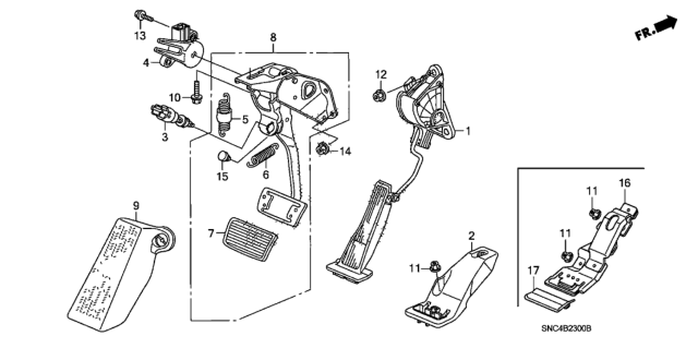 2007 Honda Civic Pedal Diagram