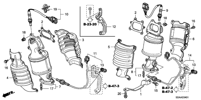 2007 Honda Accord Converter (V6) Diagram