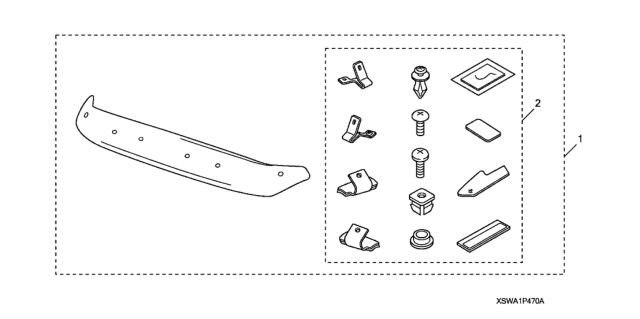 2010 Honda CR-V 5 Door EX-L (2WD) KA 5AT Air Deflector Diagram